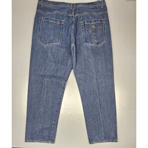 Karl Kani Gold Jeans Mens 44x32. Blue‎ Baggy Studed Denim Hip Hop Y2K.